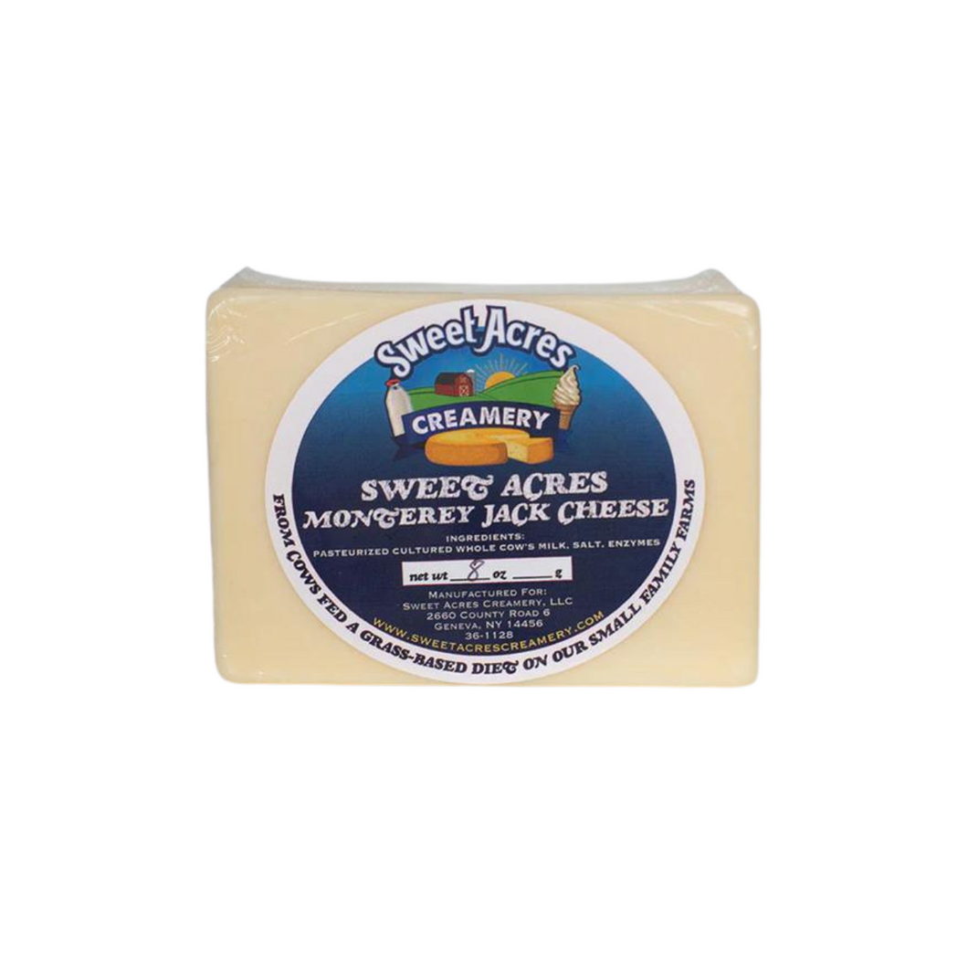 Cheese, Creamery Plain Monterey Jack Cheese - Sweet Acres