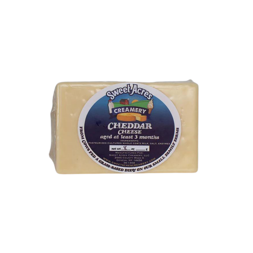 Cheese, 3 Month Aged Mild Cheddar Cheese - Sweet Acres