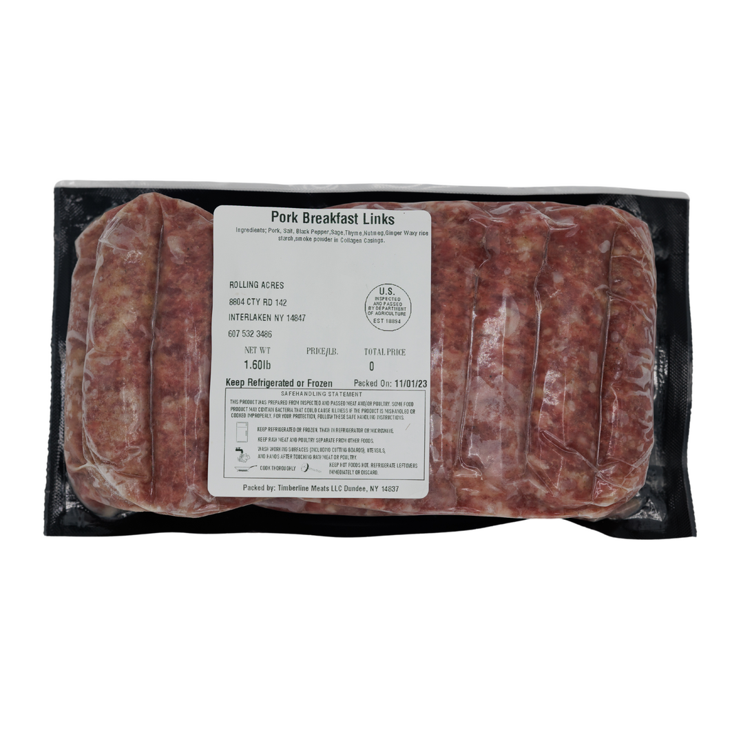 Meat, Pork Breakfast Links - Rolling Acres